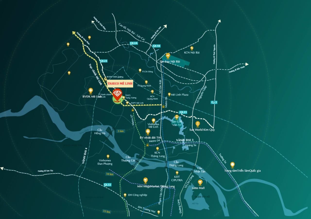 VỊ TRÍ TASECO MÊ LINH